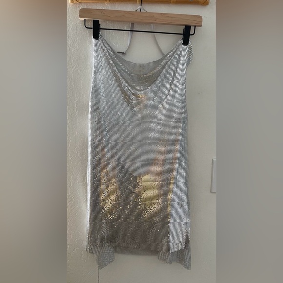 Revolve Metallic Material Mini Dress - Picture 3 of 9